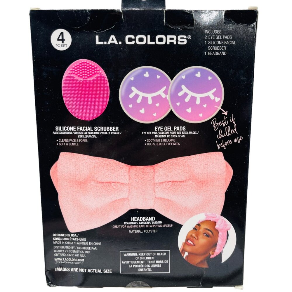 LA Colors, Makeup Retreat Spa Tool Set, Headband, eye gel pads, Facial Scrub - Picture 2 of 2